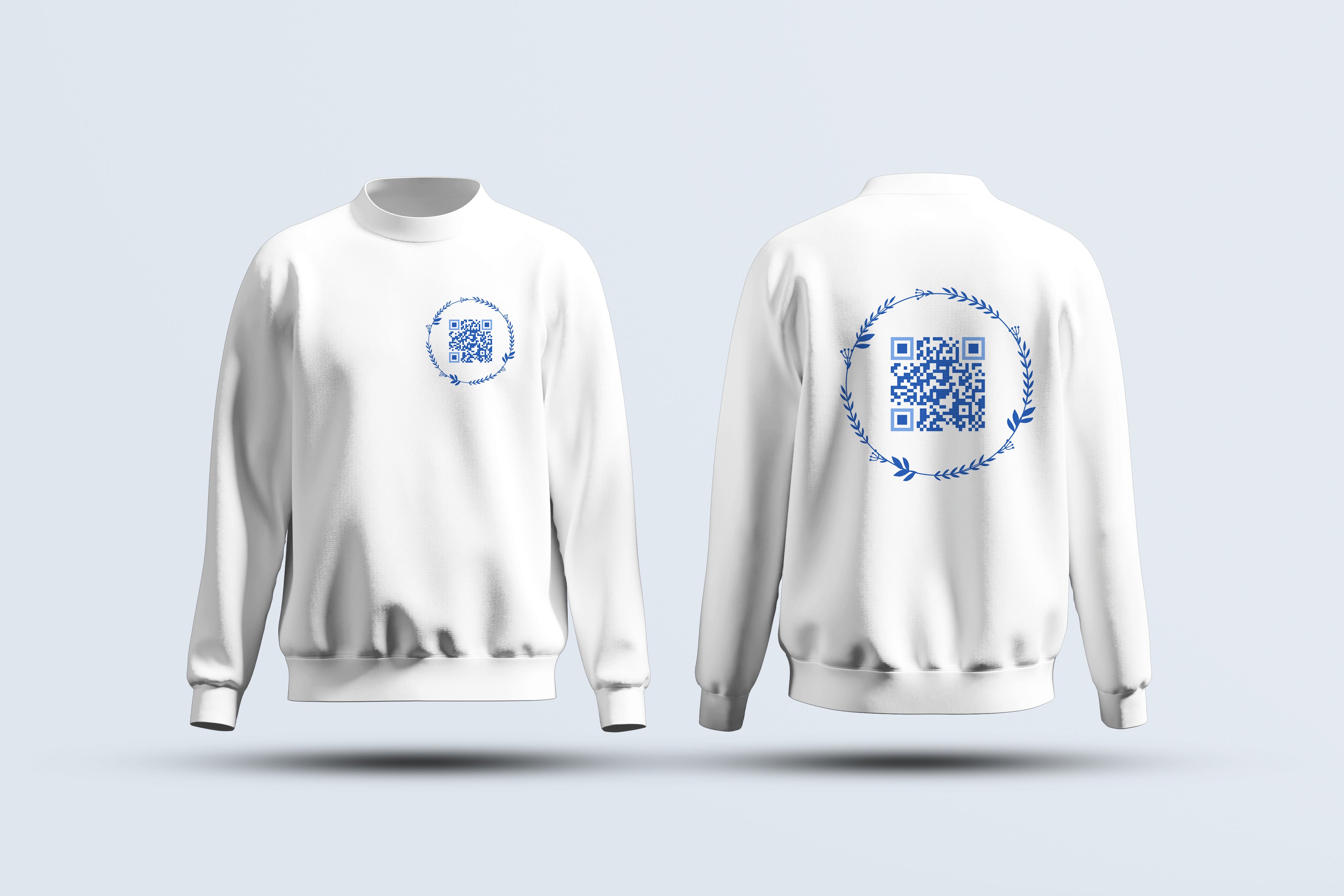 White QR Code Sweatshirt