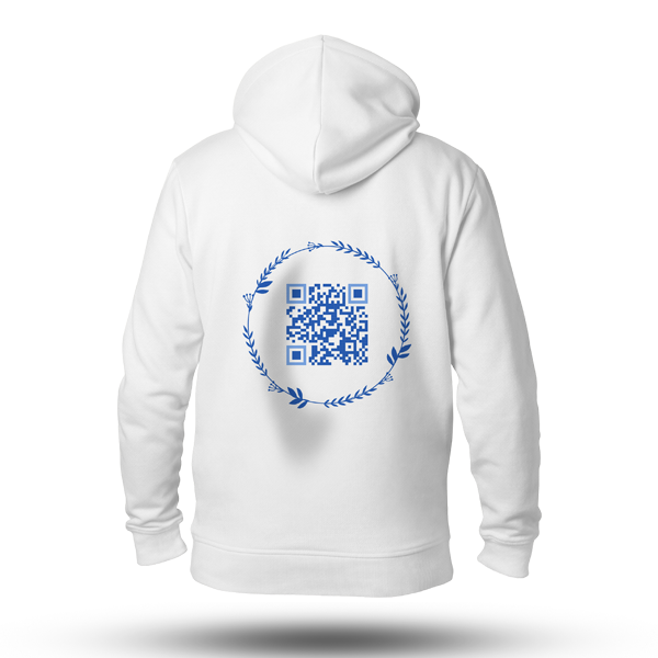 White QR Code Hoodie