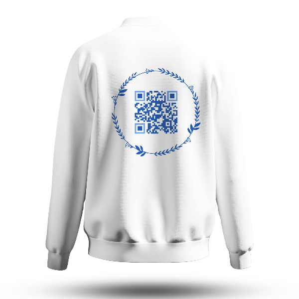 White QR Code Sweatshirt