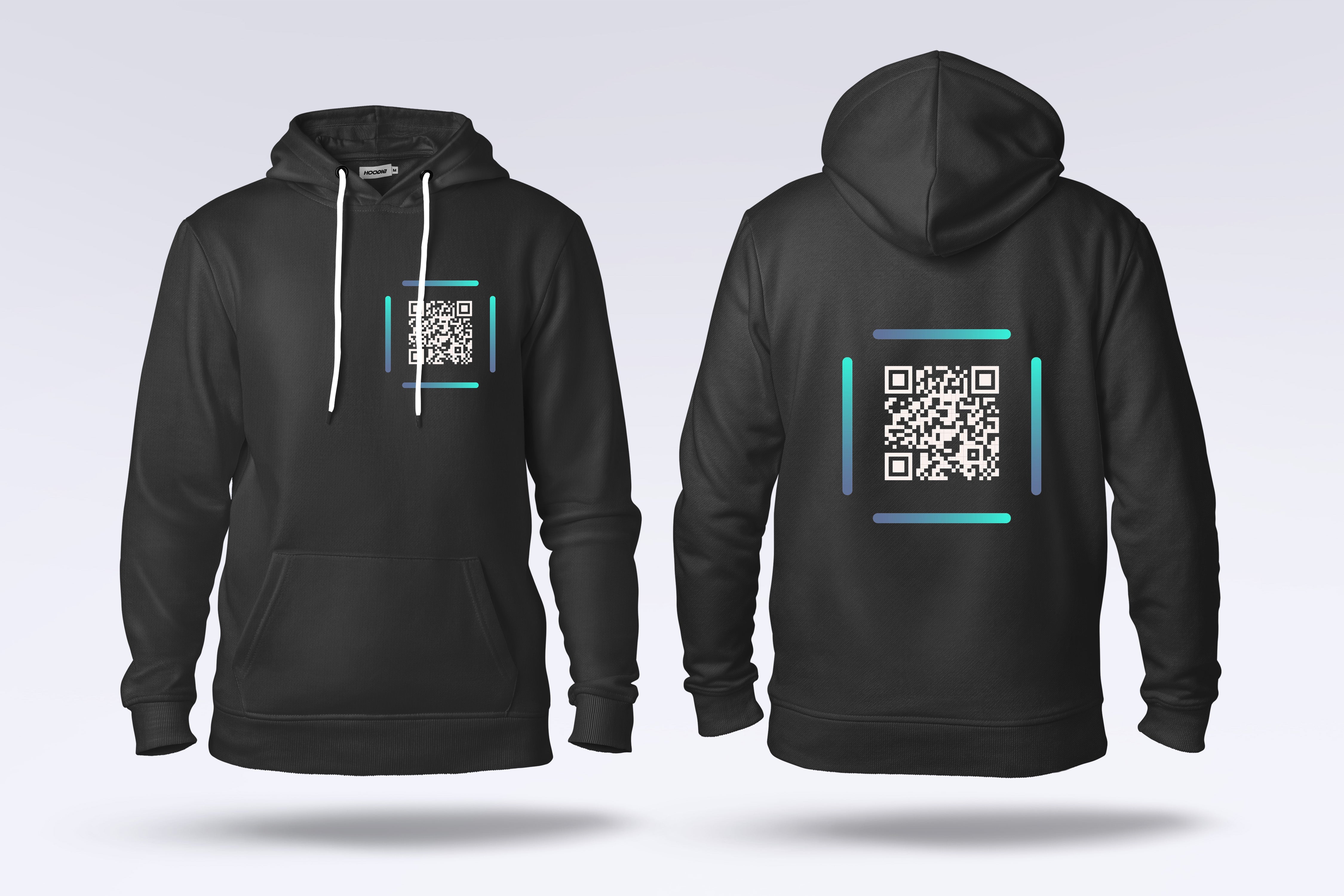 Black QR Code Hoodie