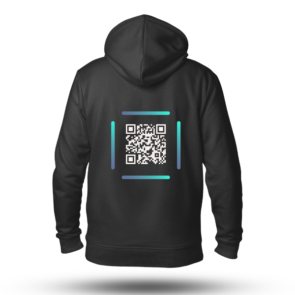 Black QR Code Hoodie