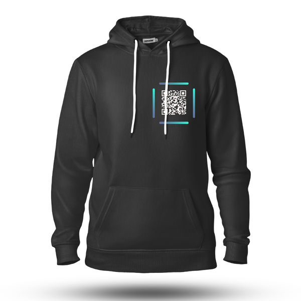 Black QR Code Hoodie