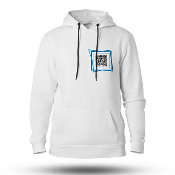 White QR Code Hoodie