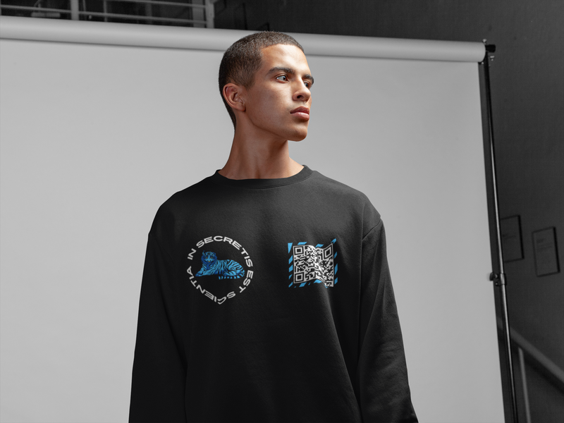 crewneck-sweater-mockup-of-a-serious-man-at-a-studio-set-21591- QR Code Clothing, QR Code Clothes, QR Code Shirt, QR Code T-Shirt, QR Code Hoodies, QR Code Apparel, QR Code Platform, Custom QR Code Shirts, Custom QR Code Clothes, Custom QR Code Clothing, QR Code Shirts, QR Codes on Shirts, QR Code T-Shirts, QR Code Clothing, Custom QR Code Hoodies, Funny QR Code Shirts, Interactive Apparel | RESHRD UPDATABLE QR CLOTHING
