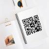 QR Code Notebook-Custom QR code candles, updatable QR code candles for gifting, personalized candles with QR codes, scented candles with scannable QR codes, QR code candles for playlists and messages, custom QR code necklaces, personalized QR code jewelry, updatable QR code pendants, QR code necklaces for sharing memories, elegant QR code necklace gifts, custom QR code shorts, personalized activewear with QR codes, updatable QR code athletic shorts, QR code apparel for personal expression, trendy shorts wit