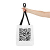 QR Code Totebag-Custom QR code candles, updatable QR code candles for gifting, personalized candles with QR codes, scented candles with scannable QR codes, QR code candles for playlists and messages, custom QR code necklaces, personalized QR code jewelry, updatable QR code pendants, QR code necklaces for sharing memories, elegant QR code necklace gifts, custom QR code shorts, personalized activewear with QR codes, updatable QR code athletic shorts, QR code apparel for personal expression, trendy shorts with