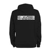 Black QR Hoodie from RESHRD Stripe collection with Back Black & White design