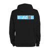 Black QR Hoodie from RESHRD Stripe collection with Back White & Light Blue design