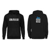Black QR Hoodie from RESHRD Stripe collection with Front & Back Black & White design