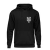 Black QR Streetwear Hoodie from RESHRD Explorer Collection with Front Chest Emblem