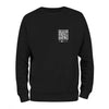 Black QR Streetwear Sweatshirt from RESHRD Explorer Collection with Front Chest Logo