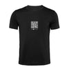 Black QR Streetwear T-Shirt from RESHRD Explorer Collection with Front Central Logo