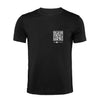 Black QR Streetwear T-Shirt from RESHRD Explorer Collection with Front Chest Logo