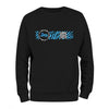 Black QR Sweatshirt from RESHRD Camouflage collection with Front Black & Light Blue design