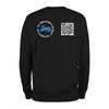 Black QR Sweatshirt-Custom QR code candles, updatable QR code candles for gifting, personalized candles with QR codes, scented candles with scannable QR codes, QR code candles for playlists and messages, custom QR code necklaces, personalized QR code jewelry, updatable QR code pendants, QR code necklaces for sharing memories, elegant QR code necklace gifts, custom QR code shorts, personalized activewear with QR codes, updatable QR code athletic shorts, QR code apparel for personal expression, trendy shorts 