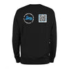 Black QR Sweatshirt-Custom QR code candles, updatable QR code candles for gifting, personalized candles with QR codes, scented candles with scannable QR codes, QR code candles for playlists and messages, custom QR code necklaces, personalized QR code jewelry, updatable QR code pendants, QR code necklaces for sharing memories, elegant QR code necklace gifts, custom QR code shorts, personalized activewear with QR codes, updatable QR code athletic shorts, QR code apparel for personal expression, trendy shorts 