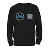 Black QR Sweatshirt from RESHRD Roar collection with Front Black & Light Blue design