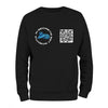 Black QR Sweatshirt-Custom QR code candles, updatable QR code candles for gifting, personalized candles with QR codes, scented candles with scannable QR codes, QR code candles for playlists and messages, custom QR code necklaces, personalized QR code jewelry, updatable QR code pendants, QR code necklaces for sharing memories, elegant QR code necklace gifts, custom QR code shorts, personalized activewear with QR codes, updatable QR code athletic shorts, QR code apparel for personal expression, trendy shorts 