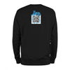Black QR Sweatshirt from RESHRD Savannah collection with Back White & Light Blue design