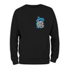Black QR Sweatshirt from RESHRD Savannah collection with Front Black & Light Blue design