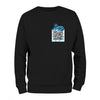 Black QR Sweatshirt from RESHRD Savannah collection with Front White & Light Blue design