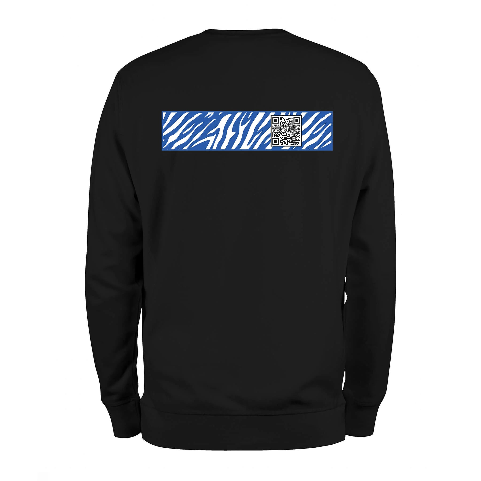 Black QR Sweatshirt-Custom QR code candles, updatable QR code candles for gifting, personalized candles with QR codes, scented candles with scannable QR codes, QR code candles for playlists and messages, custom QR code necklaces, personalized QR code jewelry, updatable QR code pendants, QR code necklaces for sharing memories, elegant QR code necklace gifts, custom QR code shorts, personalized activewear with QR codes, updatable QR code athletic shorts, QR code apparel for personal expression, trendy shorts 