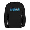 Black QR Sweatshirt from RESHRD Stripe collection with Front Black & Light Blue design