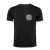 Black QR T-Shirt from RESHRD Jungle collection with Front Black & Light Blue design