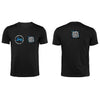 Black QR T-Shirt from RESHRD Roar collection with Front & Back Black & Light Blue design