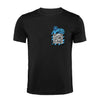 Black QR T-Shirt from RESHRD Savannah collection with Front Black & Light Blue design