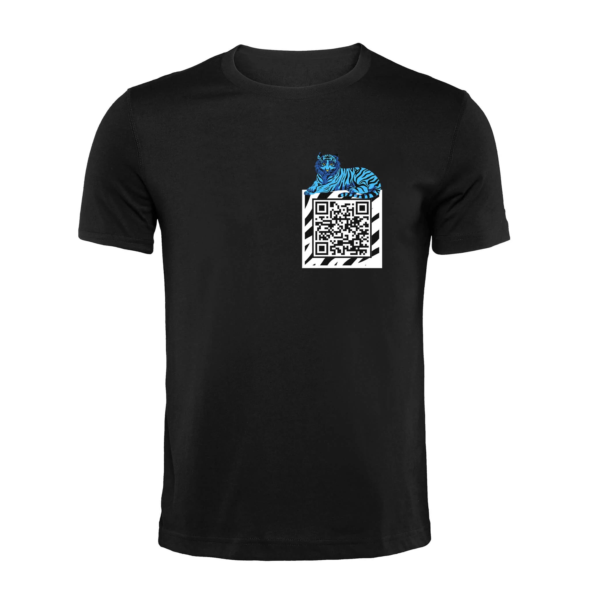 Black QR T-Shirt from RESHRD Savannah collection with Front Black & White design