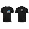 Black QR T-Shirt from RESHRD Savannah collection with Front & Back Black & White design