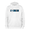 White QR Hoodie from RESHRD Camouflage collection with Front Black & Light Blue design
