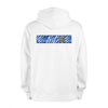 White QR Hoodie from RESHRD Stripe collection with Back White & Navy Blue design