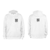 White QR Code Hoodie-Custom QR code candles, updatable QR code candles for gifting, personalized candles with QR codes, scented candles with scannable QR codes, QR code candles for playlists and messages, custom QR code necklaces, personalized QR code jewelry, updatable QR code pendants, QR code necklaces for sharing memories, elegant QR code necklace gifts, custom QR code shorts, personalized activewear with QR codes, updatable QR code athletic shorts, QR code apparel for personal expression, trendy shorts