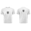 White QR Streetwear T-Shirt from RESHRD Explorer Collection with Front & Back Central Emblem