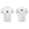 White QR Streetwear T-Shirt from RESHRD Explorer Collection with Front & Back Central Logo