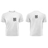 White QR Streetwear T-Shirt from RESHRD Explorer Collection with Front & Back Chest Logo