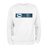 White QR Sweatshirt from RESHRD Camouflage collection with Front Black & Light Blue design