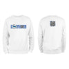 White QR Sweatshirt from RESHRD Camouflage collection with Front & Back White & Navy Blue design