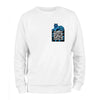 White QR Sweatshirt from RESHRD Savannah collection with Front Black & Light Blue design