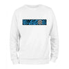 White QR Sweatshirt from RESHRD Stripe collection with Front Black & Light Blue design