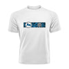 White QR T-Shirt from RESHRD Camouflage collection with Front Black & Light Blue design
