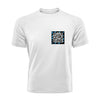 White QR T-Shirt from RESHRD Jungle collection with Front Black & Light Blue design