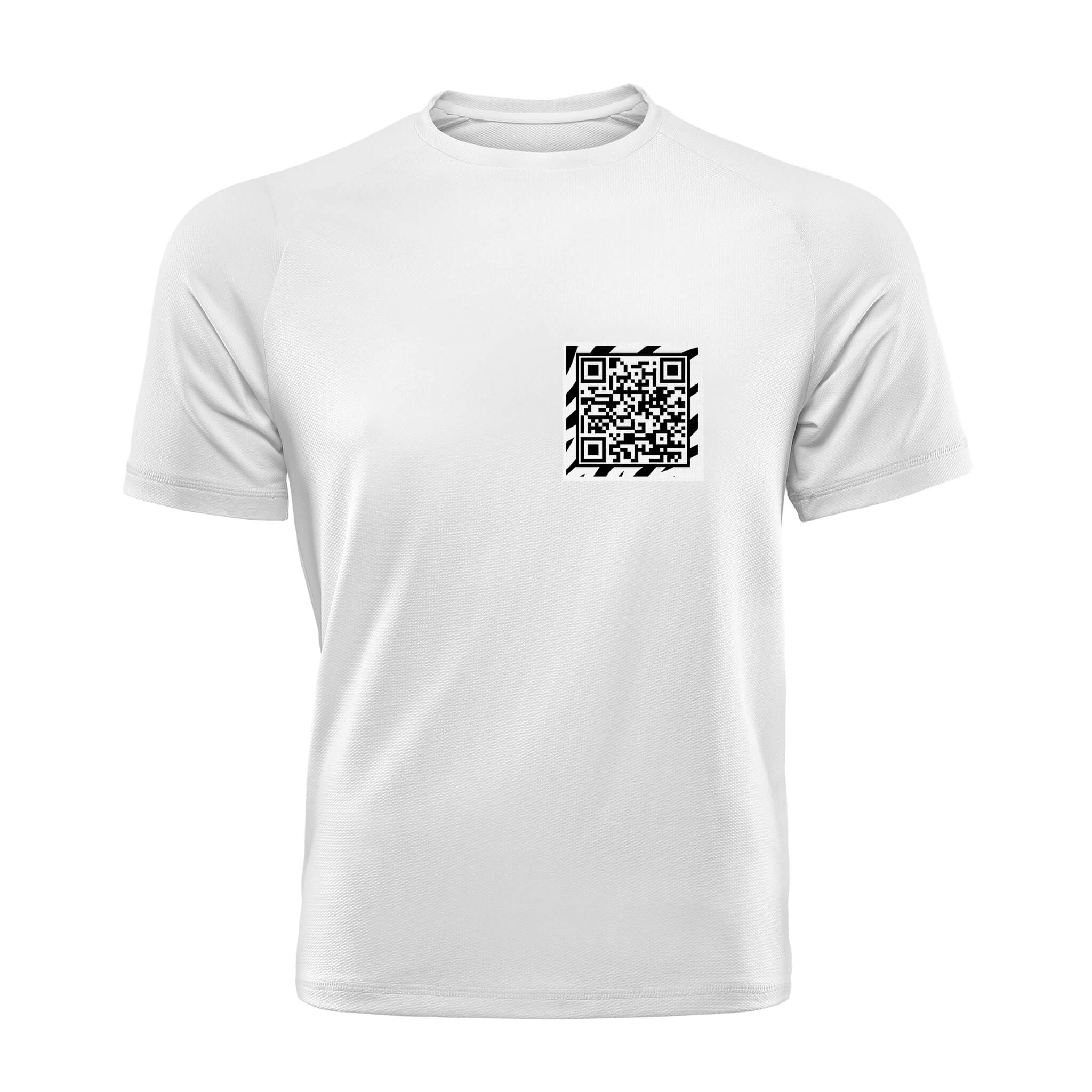 White QR T-Shirt from RESHRD Jungle collection with Front Black & White design