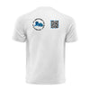 White QR T-Shirt from RESHRD Roar collection with Back White & Light Blue design