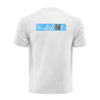 White QR T-Shirt from RESHRD Stripe collection with Back White & Light Blue design