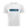 White QR T-Shirt from RESHRD Stripe collection with Front Black & Light Blue design