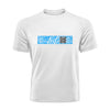 White QR T-Shirt from RESHRD Stripe collection with Front White & Light Blue design