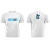 White QR T-Shirt from RESHRD Stripe collection with Front & Back White & Light Blue design